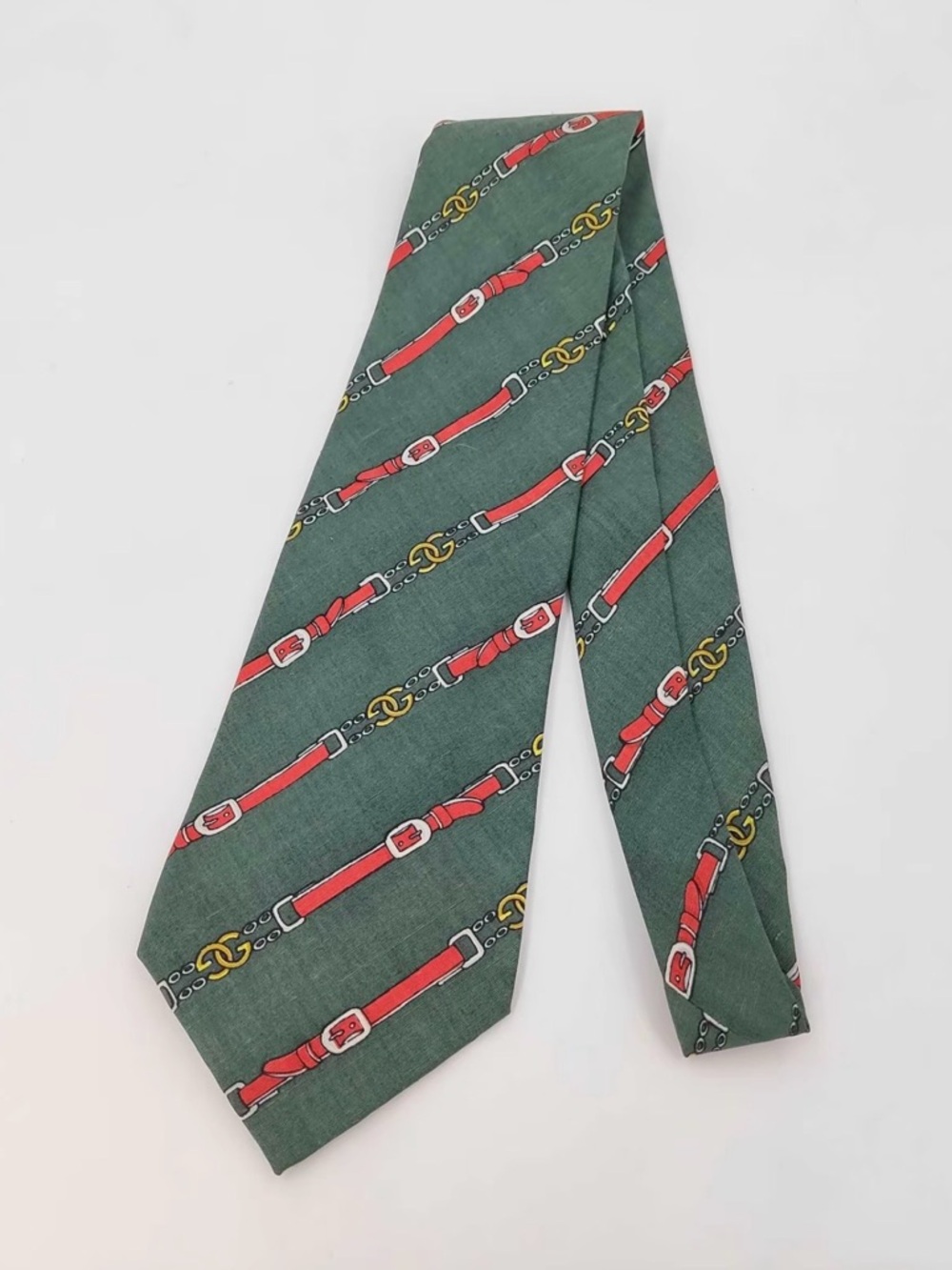 Gucci Authentic Green and Red Patterned Men's Tie monogram
